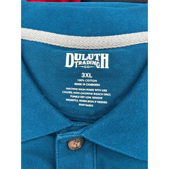 Duluth Trading Co Mens Polo Shirt & 2 Pocket Tees Bundle 3XL Red Navy Blue Teal - Picture 2 of 10